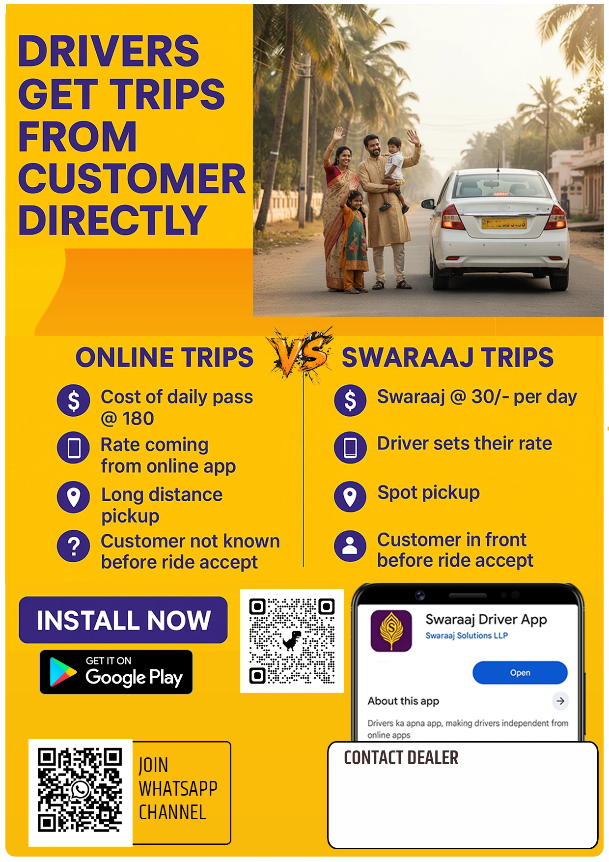 Swaraaj Driver app full control